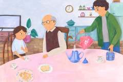 Olia-Shovkova_kitchen_people_grandpa_tea