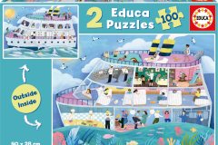 puzzle-outsideinside-vyletni-lod-2x100-dilku