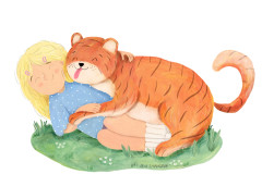 Olia Shovkova_character design_child_girl_tiger