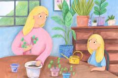 Olia-Shovkova_characters_home_mother_child_plants